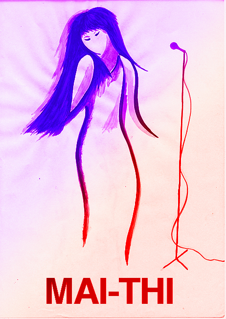 Plakat der Sängerin Mai-Thi